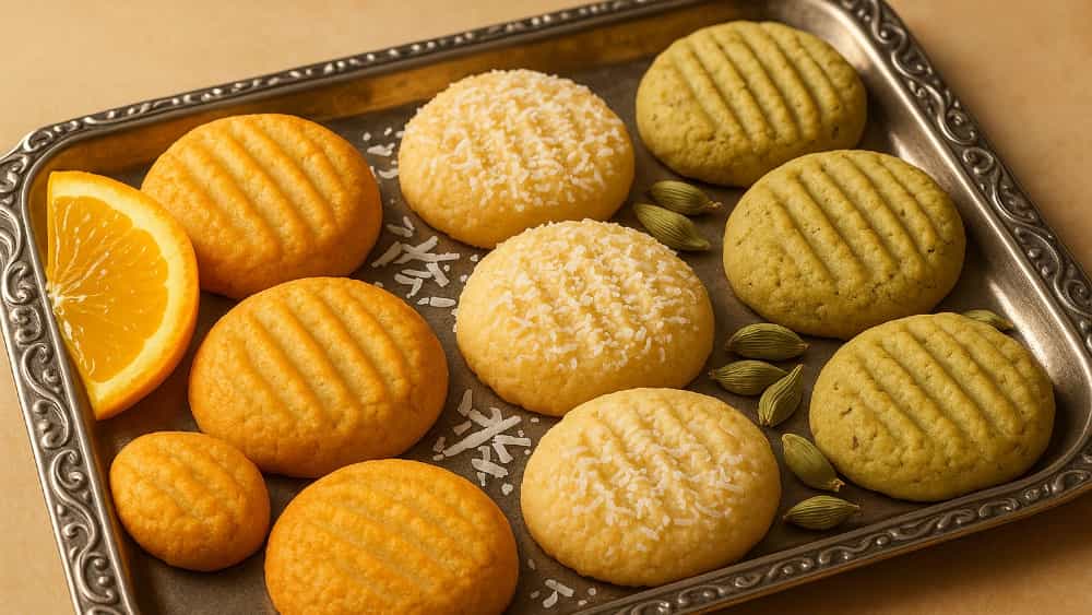 فروش عمده و صادرات بیسکوئیت پذیرایی با طعم های پرتقالی، نارگیلی و هل